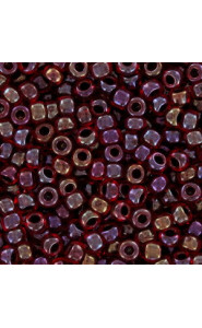 Miyuki rocailles Perlen 8/0 - Garnet lined ruby ab 8-367
